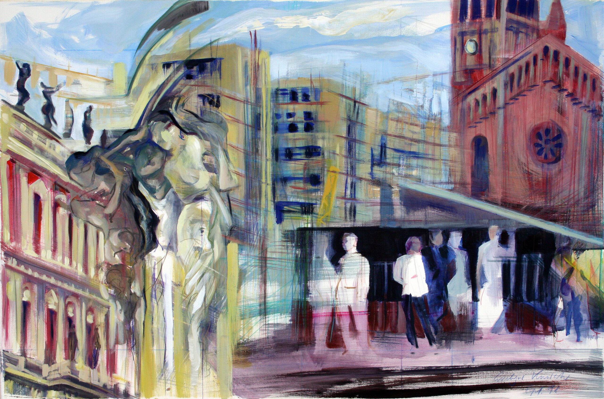 Potsdam 1997, 80/100 cm, acryl / paper