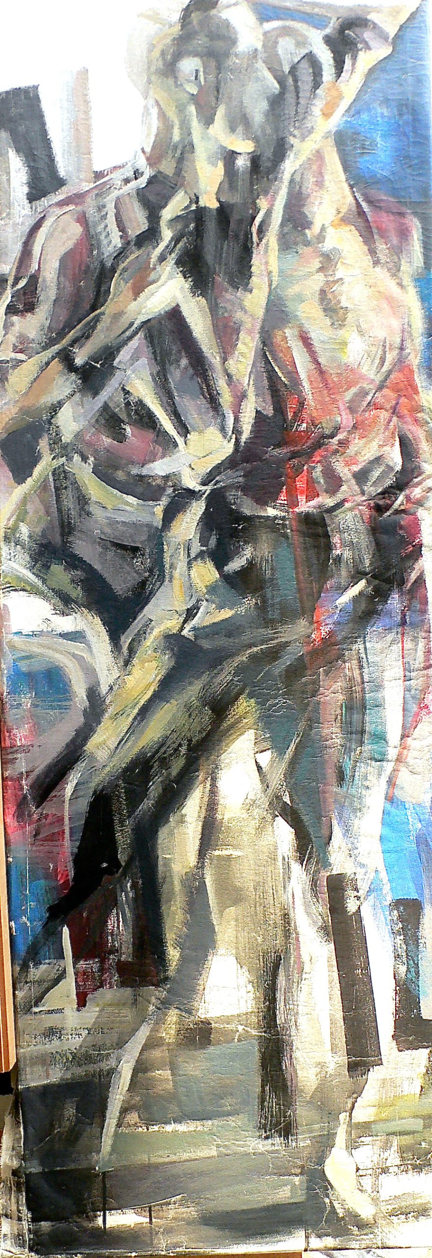 Mouvement 1990, 190/63 cm, tempera, oil / canvas