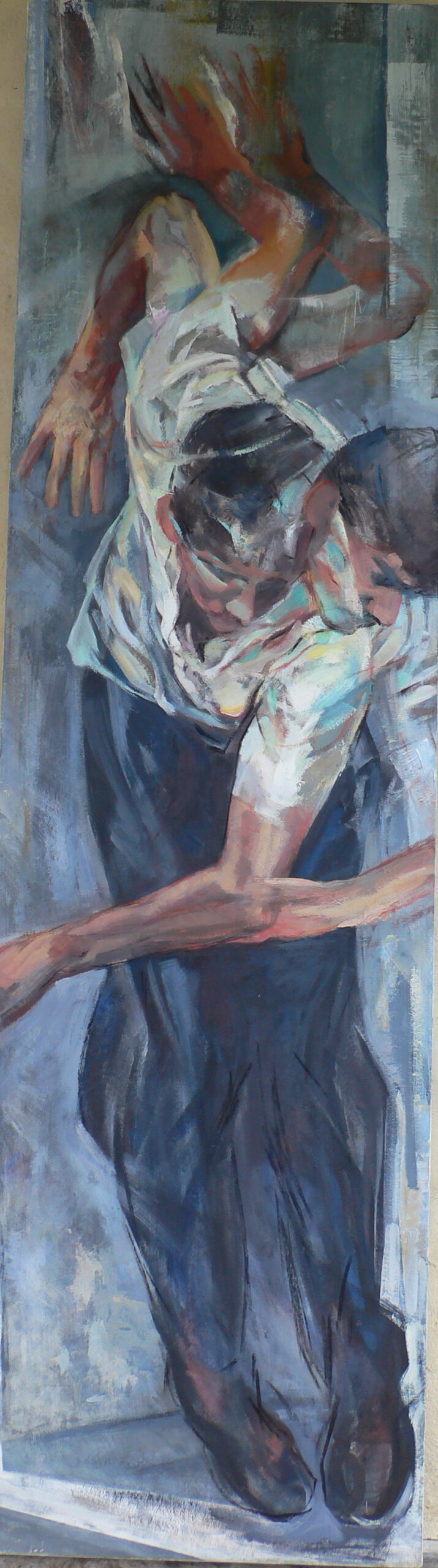 Mouvement 1992, 190/45 cm, tempera, oil / canvas