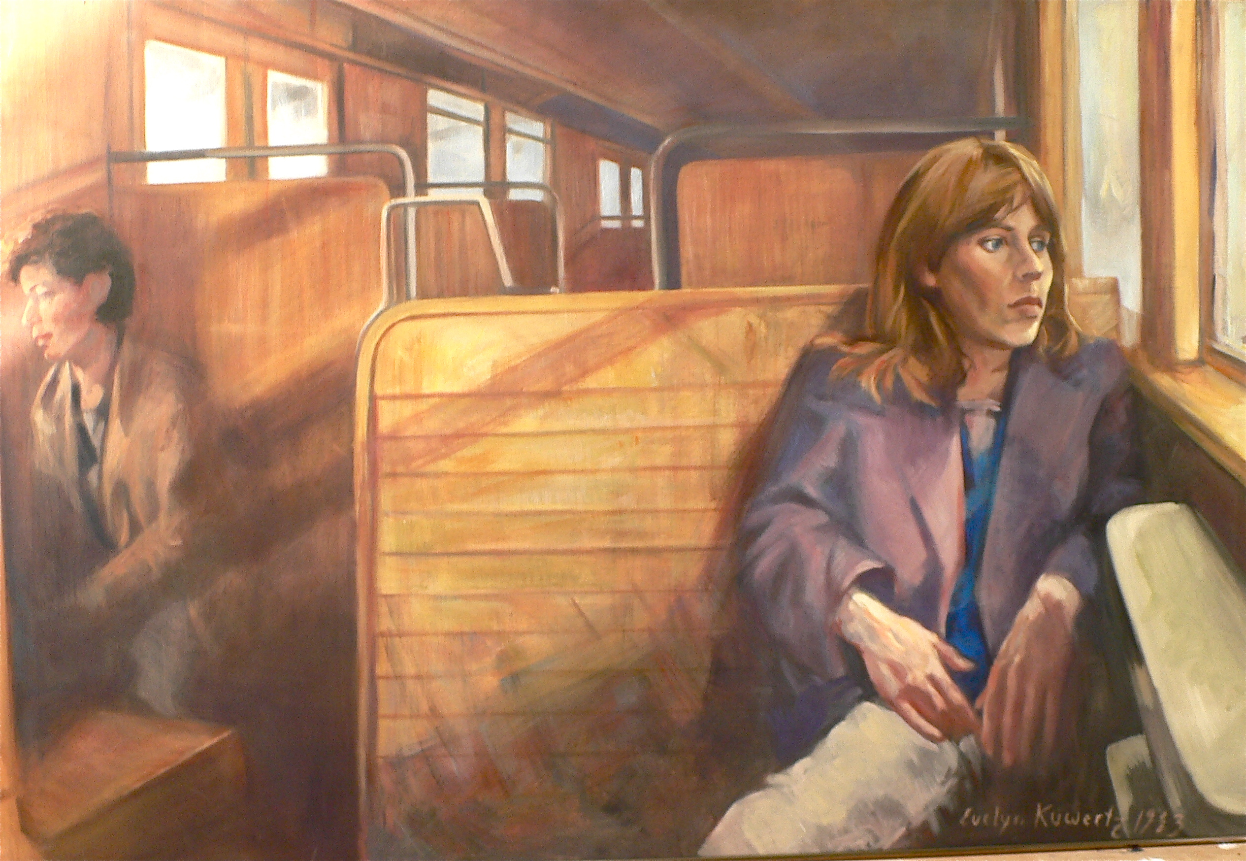 Train ride 1983, 90/130 cm, Tempera, acryl, oil / canvas