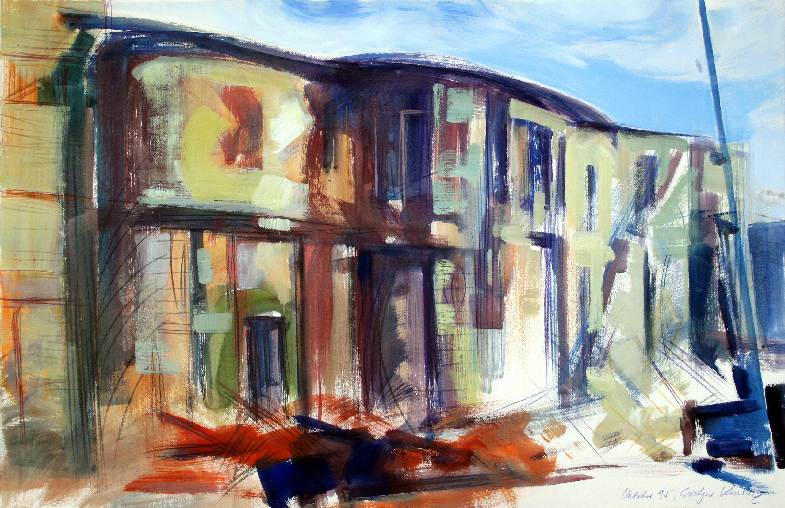 Esplanade 1993, 100/100 cm, tempera / paper