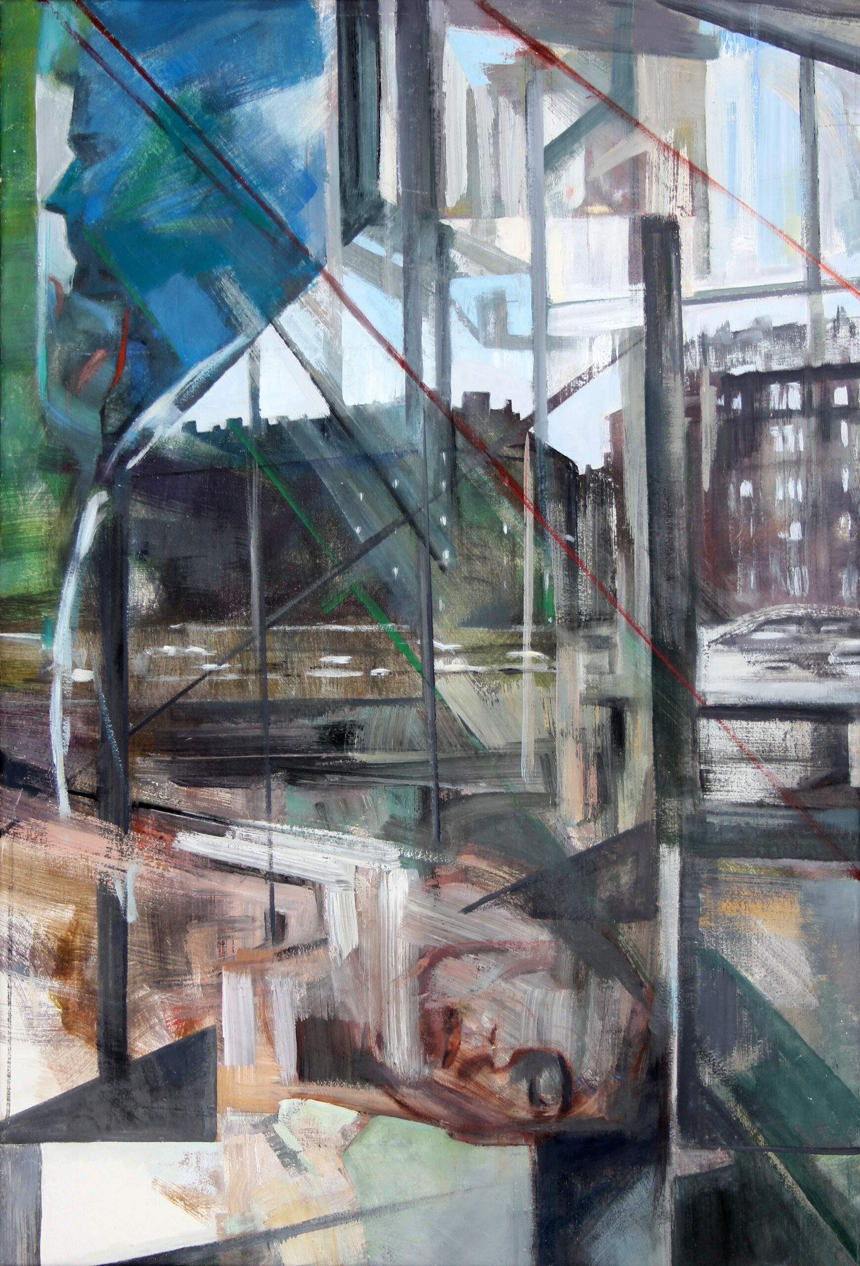 Mouvement city 1994, 100/80 cm, tempera, oil / canvas
