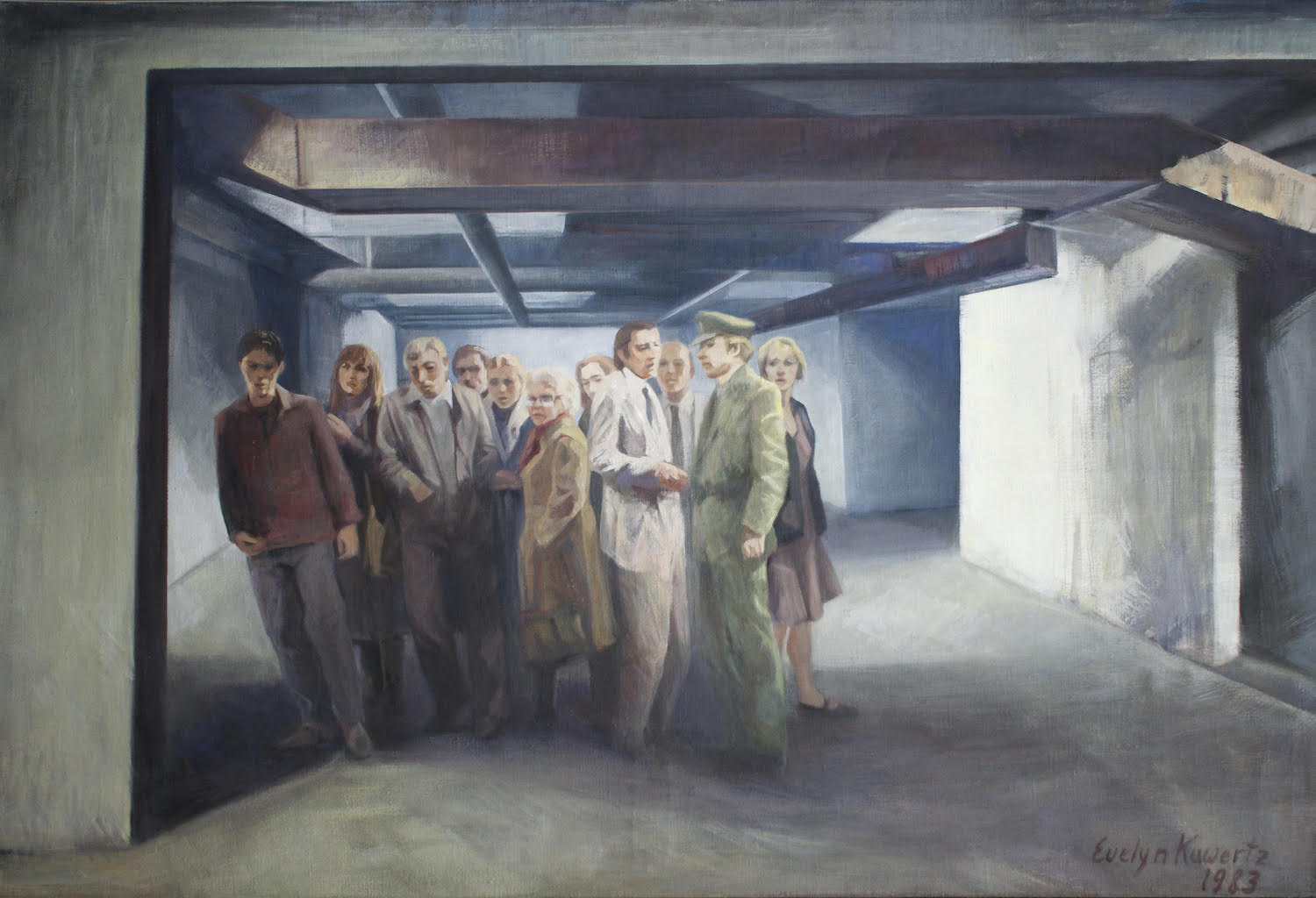 Bunker - Kudammkarree Berlin 1984, 188/144 cm, tempera, oil / canvas